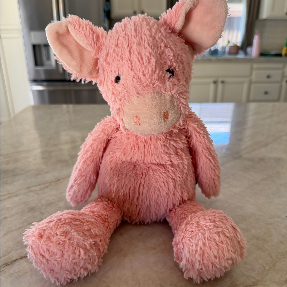 Manhattan Toy Adorables Peaches Pig Plush Stuffed Animal Soft  Pink Floppy 11.